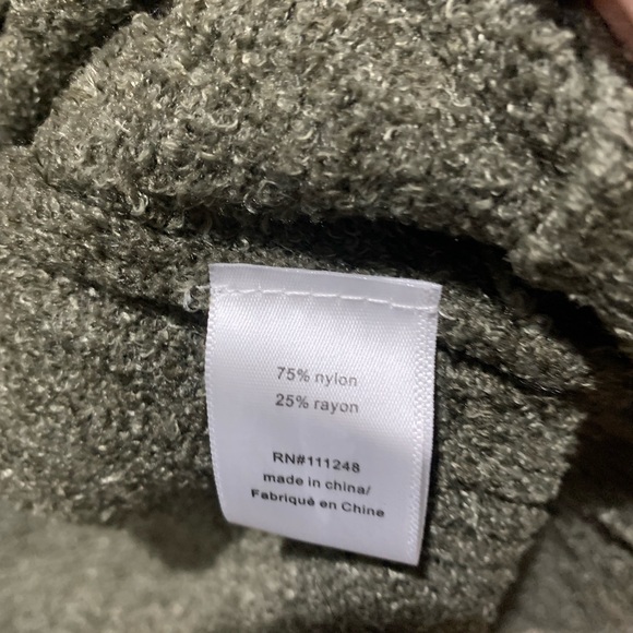 Barefoot dreams cozy chic lite new without tags XL olive green open sweater - Picture 4 of 6